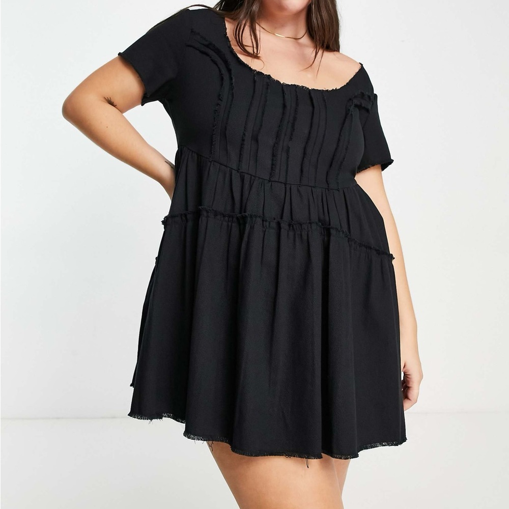 ASOS Curve Twill Square Neck‎ Mini Corset Dress Size 12 EUC